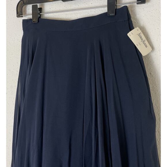 New With Tags BlackTie Neiman Marcus Formal Silk Long Full Navy Skirt Size 4 - Picture 4 of 13